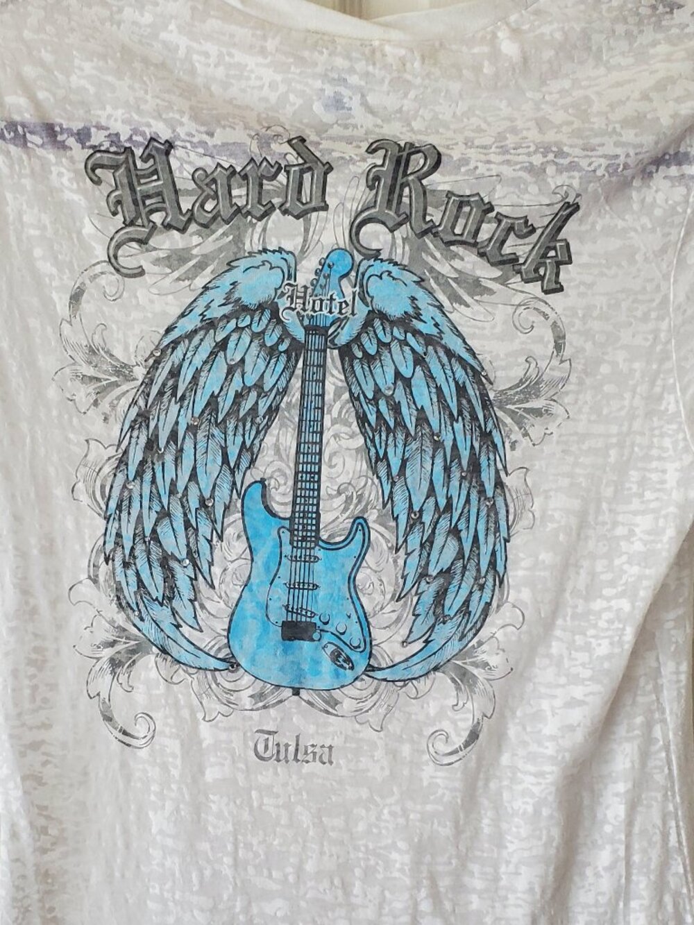 Hard Rock Hotel Tulsa Ed Hardy-Style Tattoo sheer Tshirt Size M